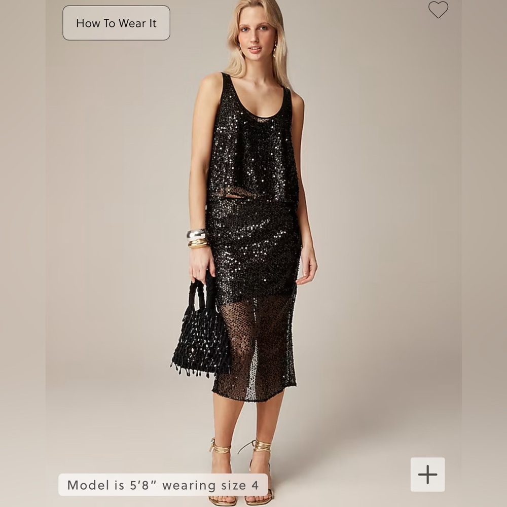 NWT Jcrew sequin midi skirt